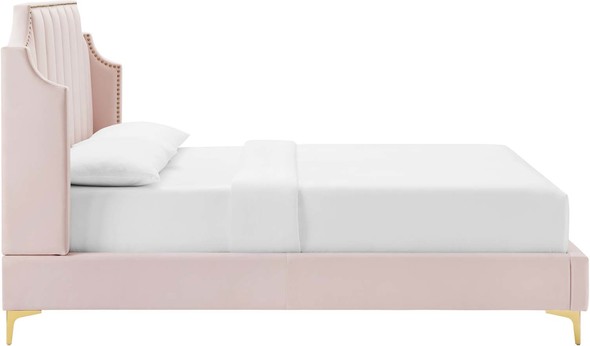 brown bed Modway Furniture Beds Pink