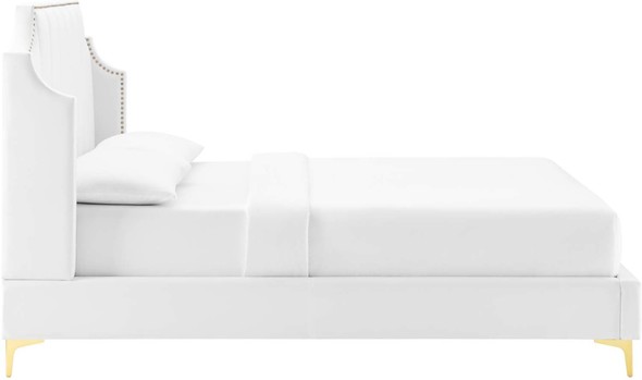 nice bed frames king Modway Furniture Beds White