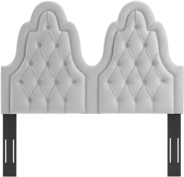 black headboard double bed Modway Furniture Headboards Light Gray