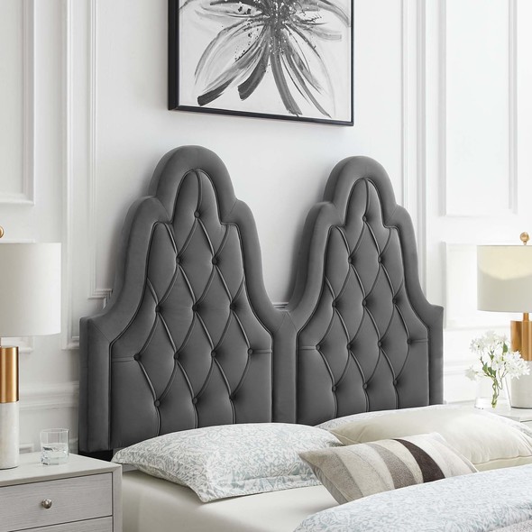 padded bed heads queen size Modway Furniture Headboards Charcoal