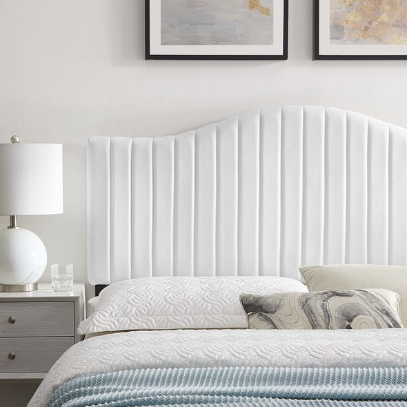 leather bed headboard design Modway Furniture Headboards White