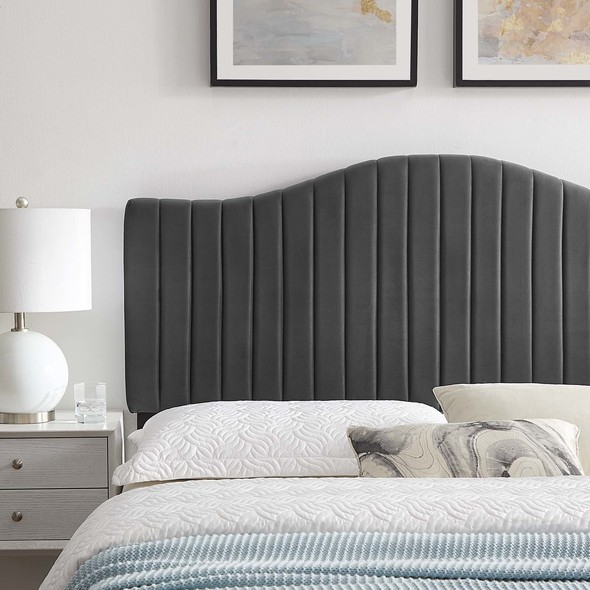 white upholstered twin headboard Modway Furniture Headboards Charcoal