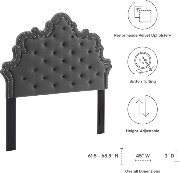 upholstered headboard bedroom sets Modway Furniture Headboards Charcoal