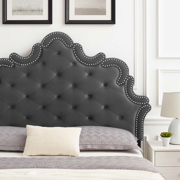 upholstered headboard bedroom sets Modway Furniture Headboards Charcoal