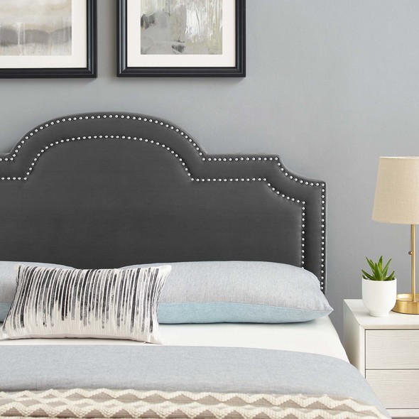 king size headboard with side tables Modway Furniture Headboards Charcoal