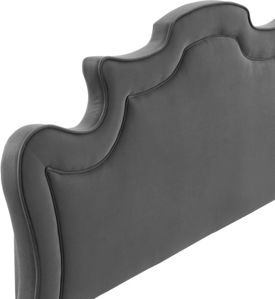 king headboard velvet Modway Furniture Headboards Charcoal