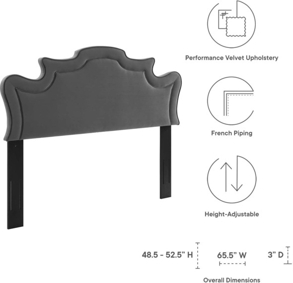 king headboard attached to wall Modway Furniture Headboards Charcoal