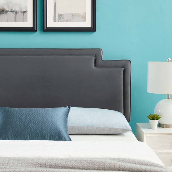 tufted headboard and footboard Modway Furniture Headboards Charcoal