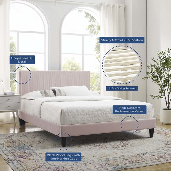 king bed and frame Modway Furniture Beds Pink