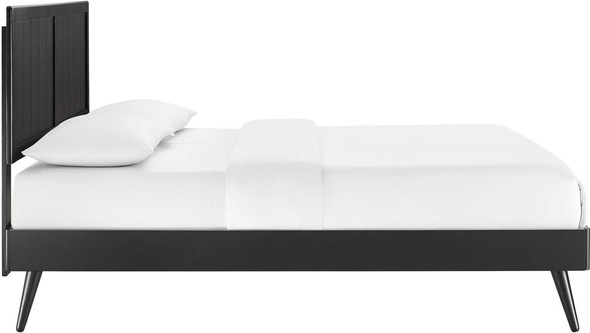 bed velvet design Modway Furniture Beds Black