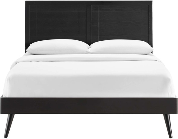 white wood twin headboard Modway Furniture Beds Black