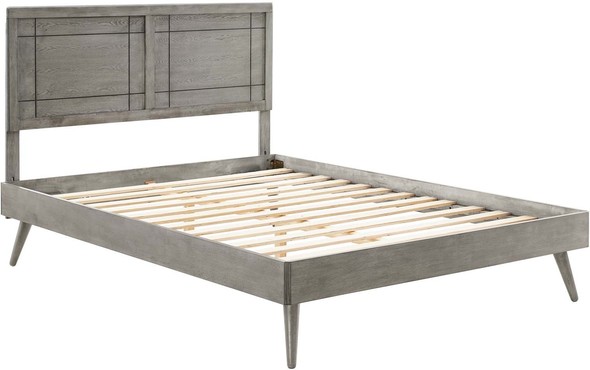 tufted platform bed king Modway Furniture Beds Gray
