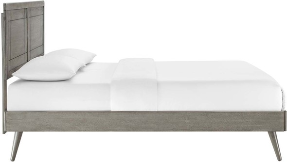 tufted platform bed king Modway Furniture Beds Gray