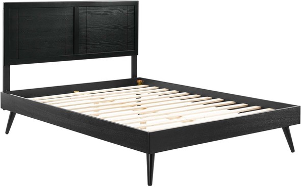 queen bed frame with wheels Modway Furniture Beds Black