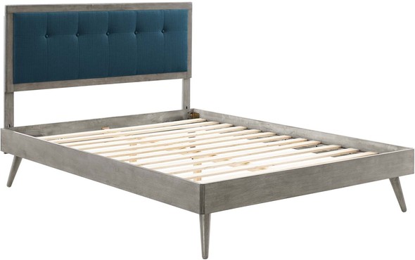 metal frame twin bed frame Modway Furniture Beds Gray Azure