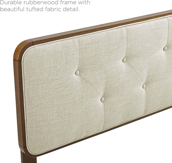 twin frame Modway Furniture Beds Walnut Beige