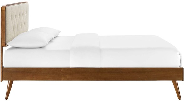 twin mattress lowes Modway Furniture Beds Walnut Beige