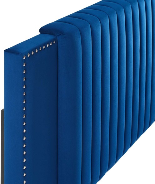 king size fabric headboard and frame Modway Furniture Headboards Navy