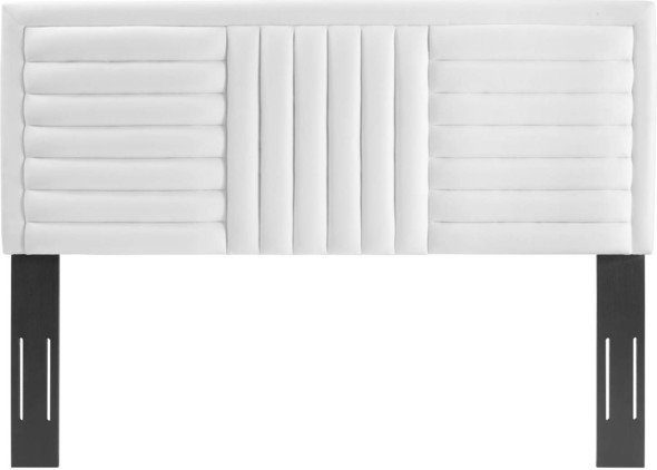 queen headboard leather Modway Furniture Headboards White
