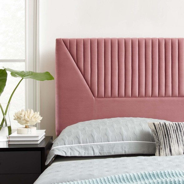 cloth bed frame queen Modway Furniture Headboards Dusty Rose