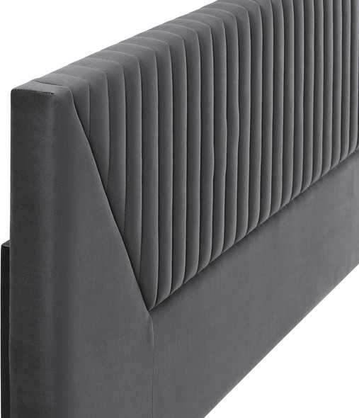 upholstered wall bed Modway Furniture Headboards Charcoal