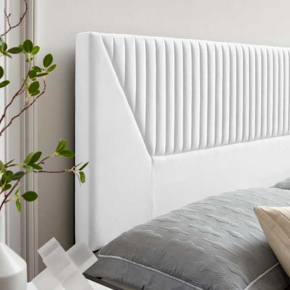 low single bed frames Modway Furniture Headboards White