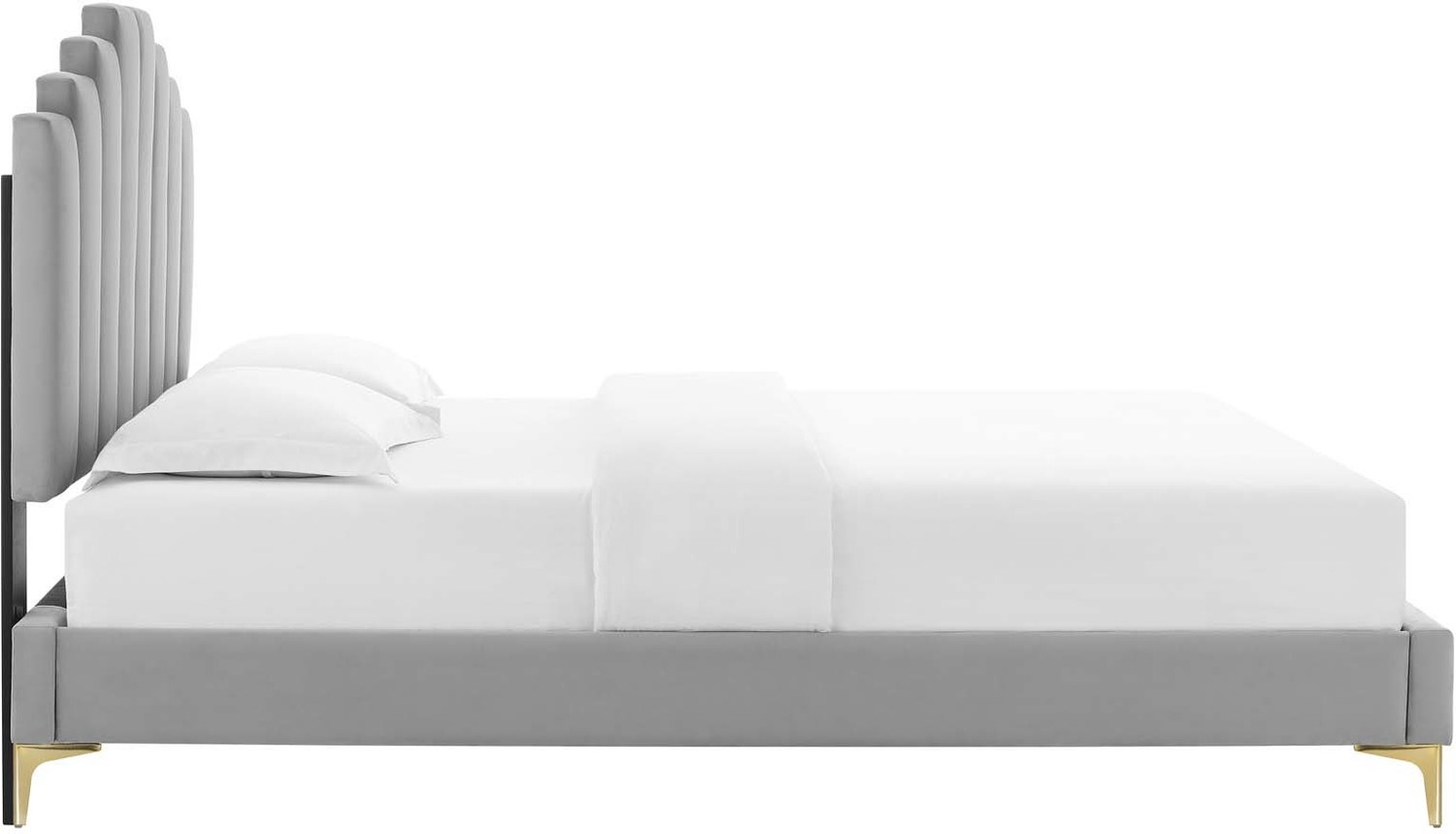 queen storage platform bed frame Modway Furniture Beds Light Gray