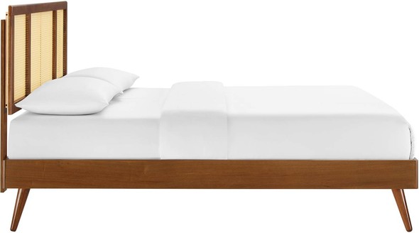 headboard of the bed Modway Furniture Beds Walnut