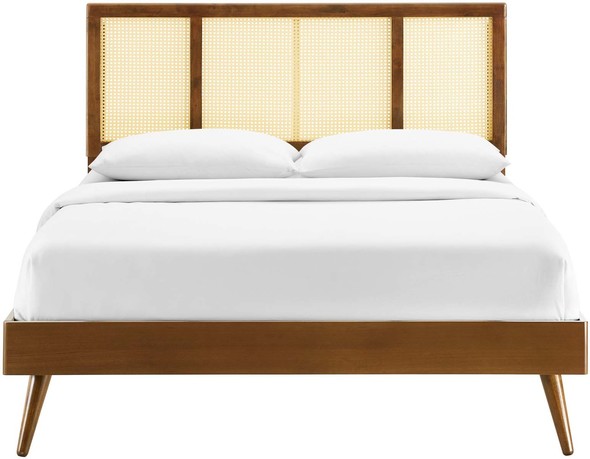 headboard of the bed Modway Furniture Beds Walnut