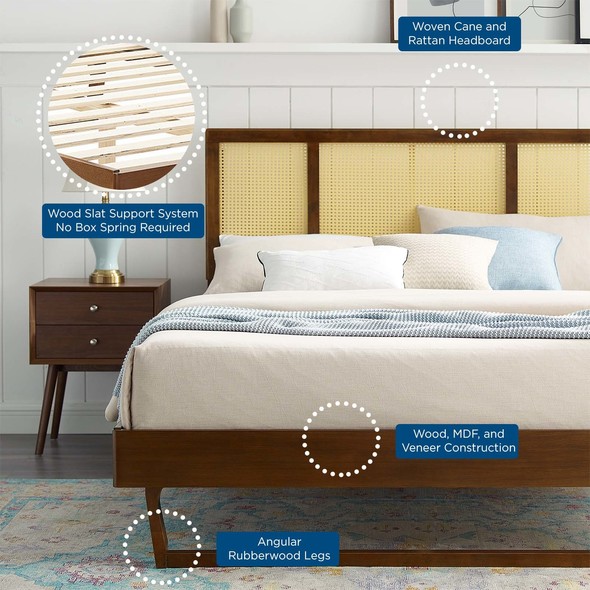 twin bed frame with headboard ikea Modway Furniture Beds Walnut