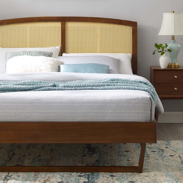 low twin bed Modway Furniture Beds Beds Walnut