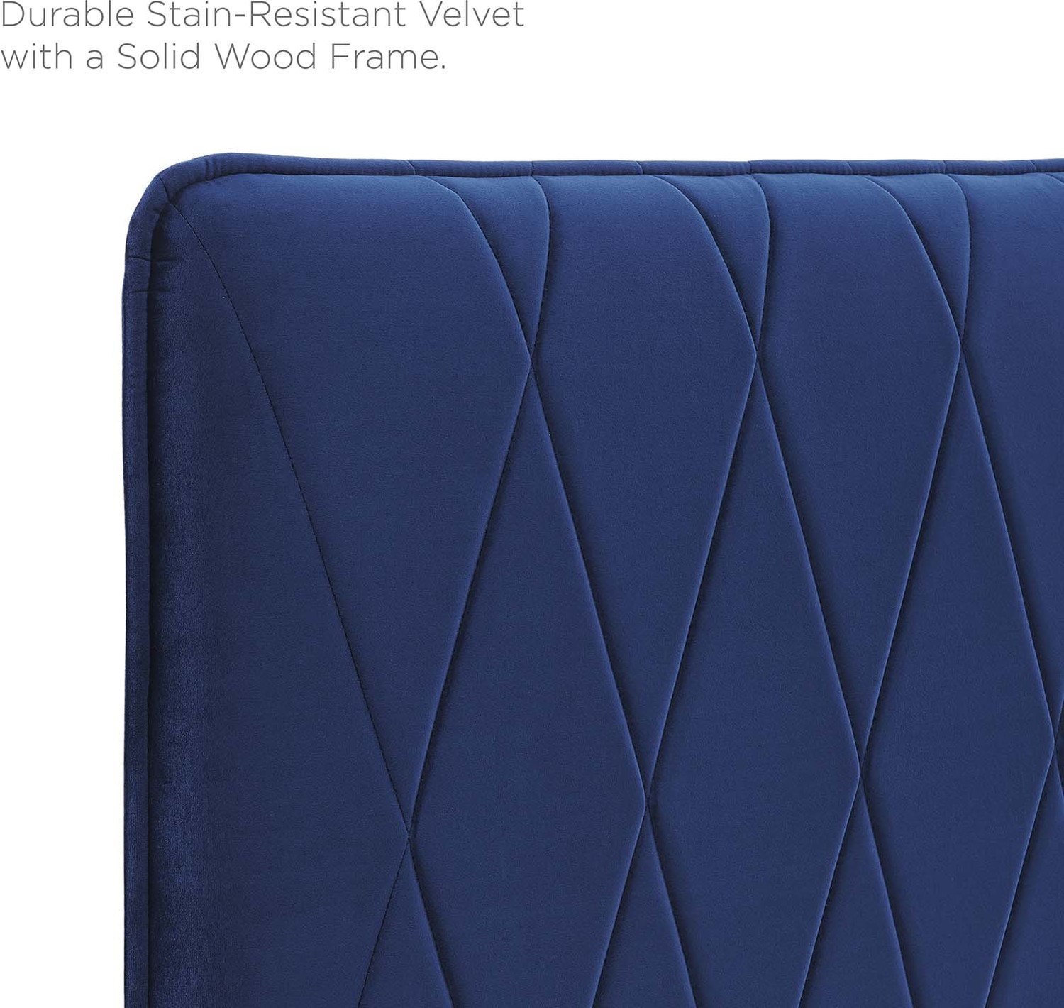 upholstered bed frame king with storage Modway Furniture Beds Navy