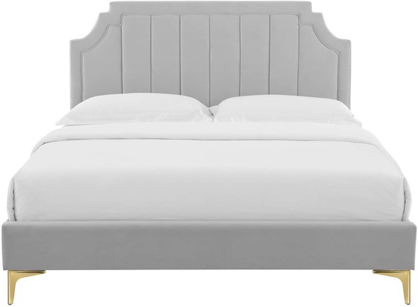 double twin bed Modway Furniture Beds Light Gray
