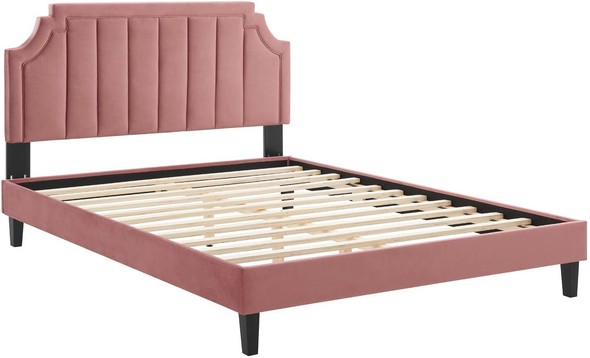 walnut bed Modway Furniture Beds Dusty Rose
