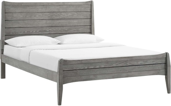 twin xl platform bed with storage Modway Furniture Bedroom Sets Gray