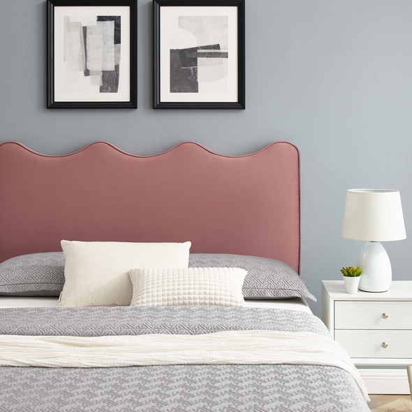 metal and wood bed frame queen Modway Furniture Beds Dusty Rose