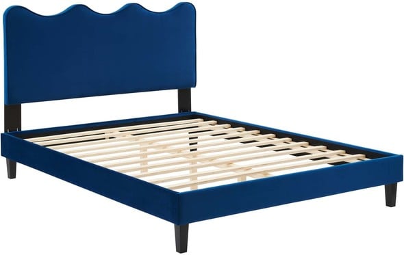 cream bed frame queen Modway Furniture Beds Navy