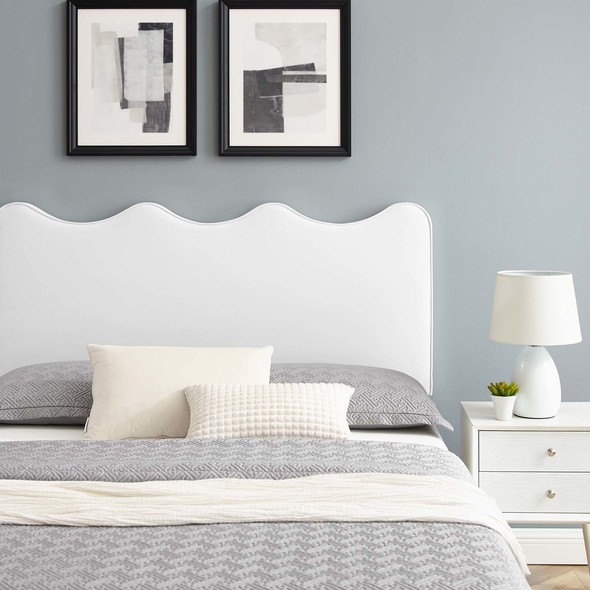 gray velvet bed Modway Furniture Beds White