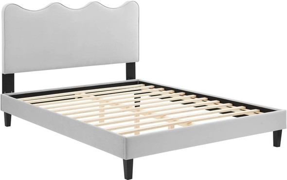 light grey king bed frame Modway Furniture Beds Light Gray