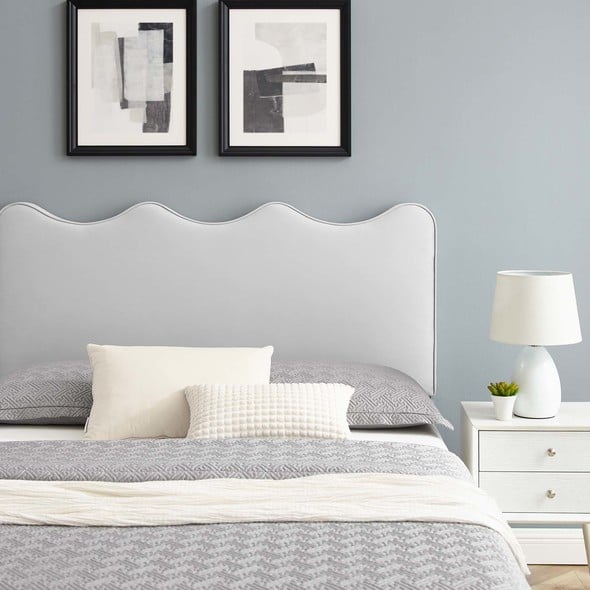 light grey king bed frame Modway Furniture Beds Light Gray
