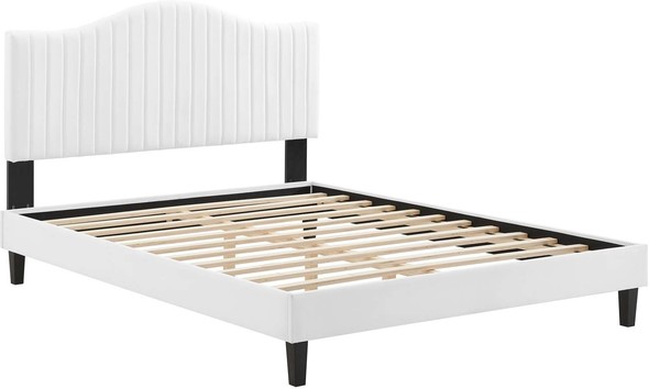 queen metal platform Modway Furniture Beds White