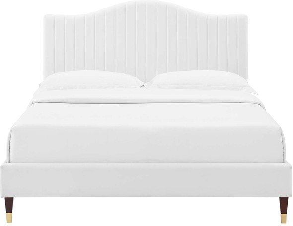 bed planks queen Modway Furniture Beds White