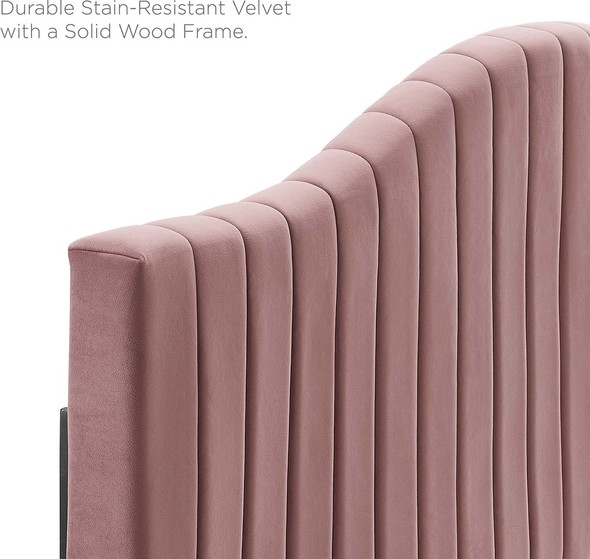 upholstered frame Modway Furniture Beds Dusty Rose