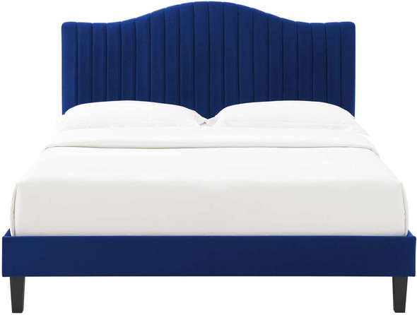 low profile king bed frame Modway Furniture Beds Navy