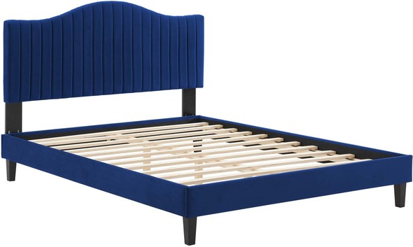 black queen platform bed Modway Furniture Beds Navy