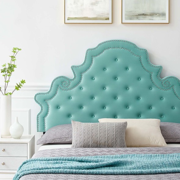 upholstered platform bed frame queen Modway Furniture Beds Mint
