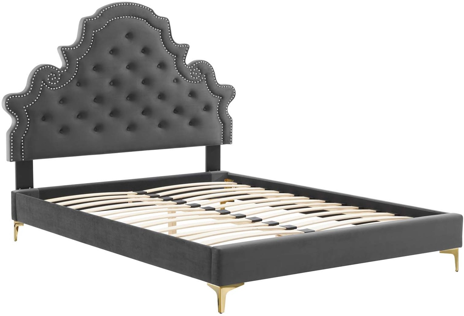 bed frame double sale Modway Furniture Beds Charcoal