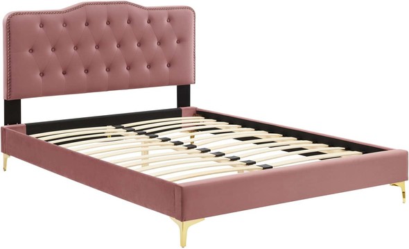 low profile platform bed king Modway Furniture Beds Dusty Rose