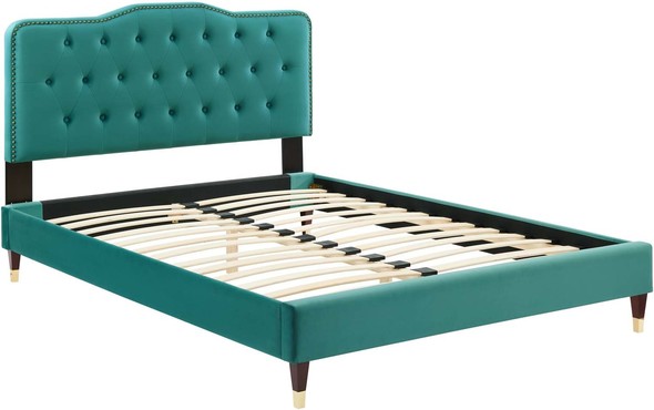 beige platform bed king Modway Furniture Beds Teal