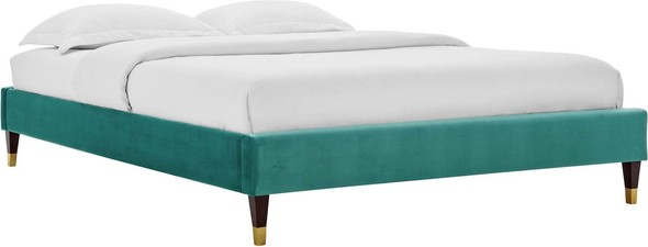 beige platform bed king Modway Furniture Beds Teal